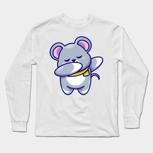 Cute baby mouse dabbing cartoon Long Sleeve T-Shirt